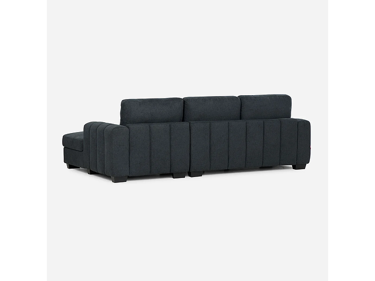 SOFÁ ROSEN 4 CUERPOS GRAFITO SECCIONAL BOSTON CON ALMACENAJE DERECHO TELA 3