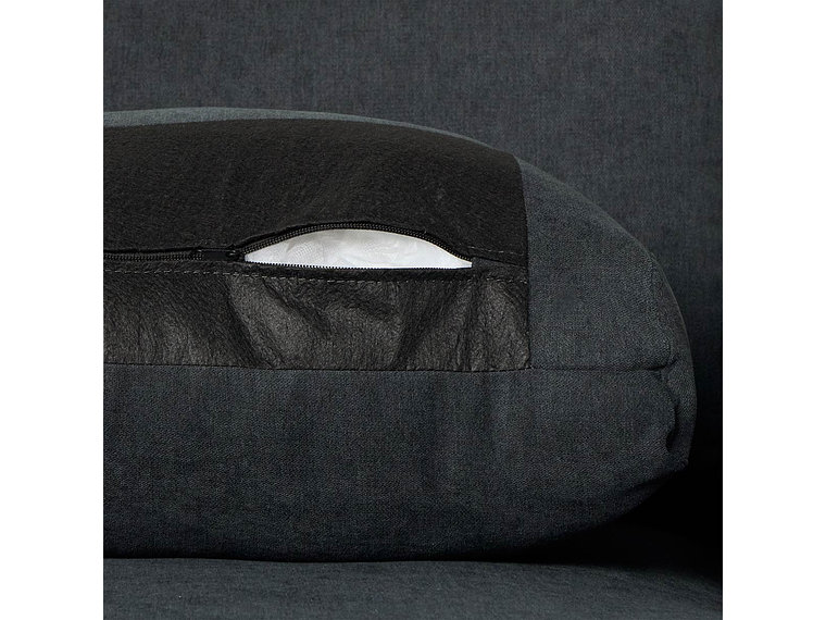 SOFÁ ROSEN 4 CUERPOS GRAFITO SECCIONAL BOSTON CON ALMACENAJE DERECHO TELA 7