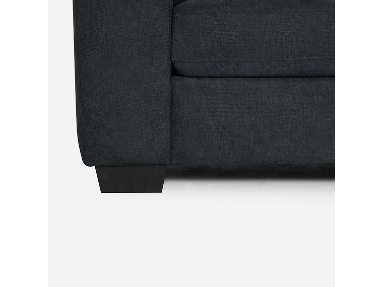 SOFÁ ROSEN 4 CUERPOS GRAFITO SECCIONAL BOSTON CON ALMACENAJE DERECHO TELA 9