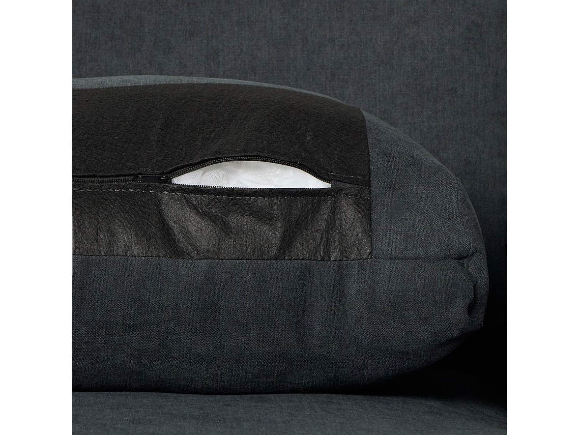 SOFÁ ROSEN 4 CUERPOS GRAFITO SECCIONAL BOSTON CON ALMACENAJE IZQUIERDO TELA 7