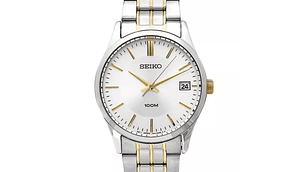 RELOJ DE PULSERA SEIKO SGEF03 CUARZO PLATEADO 100M