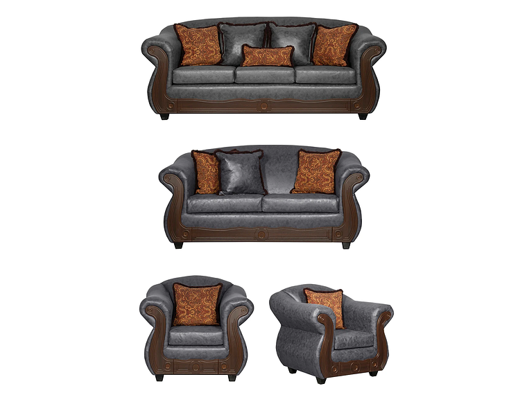 JUEGO DE LIVING 3 2 1 1 ESTAMBUL GRIS 1