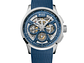 RELOJ MIDO MULTIFORT SKELETON CHRONOGRAPH RESINA AZUL - Miniatura 1