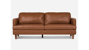 SOFÁ ROSEN WELLS 3 CUERPOS CUERO CAFÉ