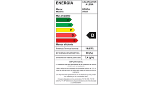 CALEFACTOR BOSCA A LEÑA LIMIT 480 CERT.