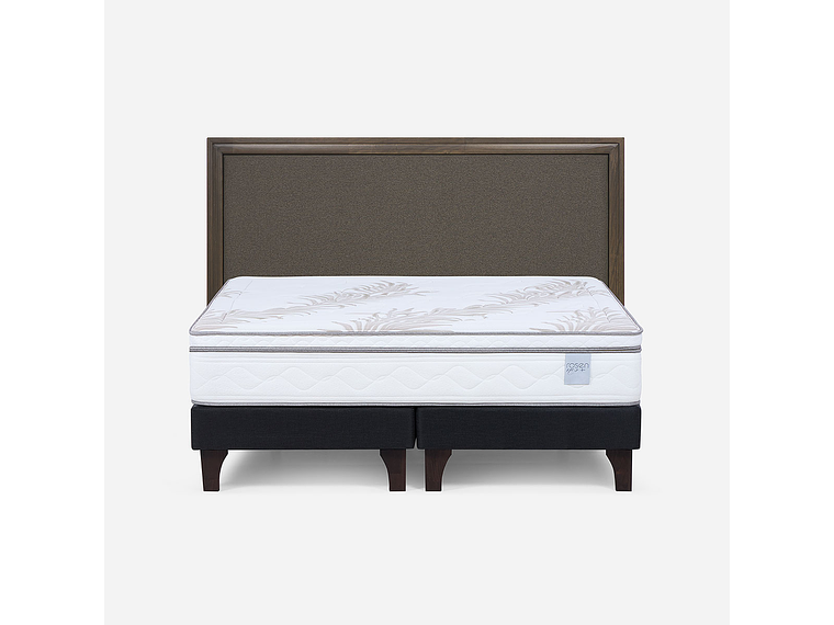 CAMA EUROPEA NEO PLUS KING BD + RESPALDO NOLITA CAFÉ 1