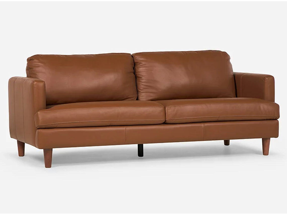 SOFÁ ROSEN WELLS 3 CUERPOS CUERO CAFÉ 4