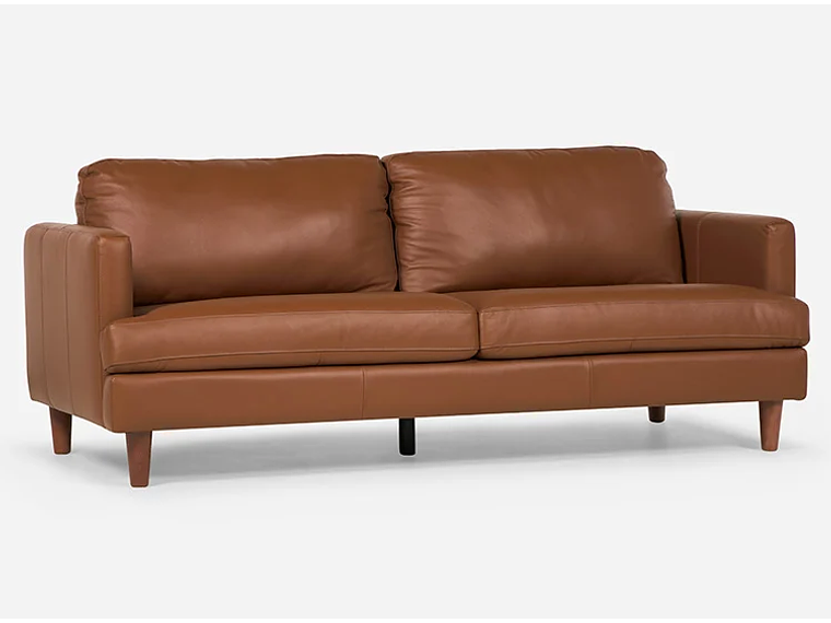 SOFÁ ROSEN WELLS 3 CUERPOS CUERO CAFÉ 4