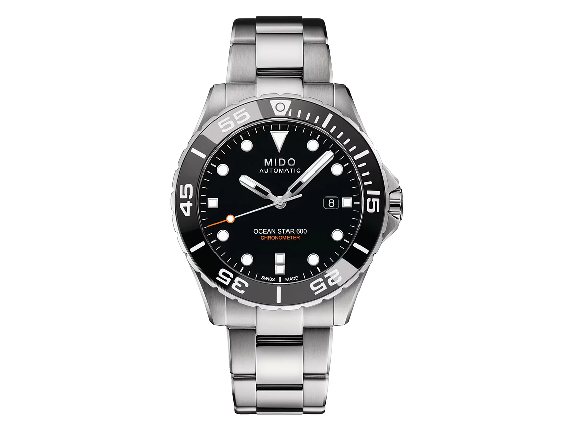 RELOJ MIDO OCEAN STAR 600 CHRONOMETER ACERO NEGRO 1