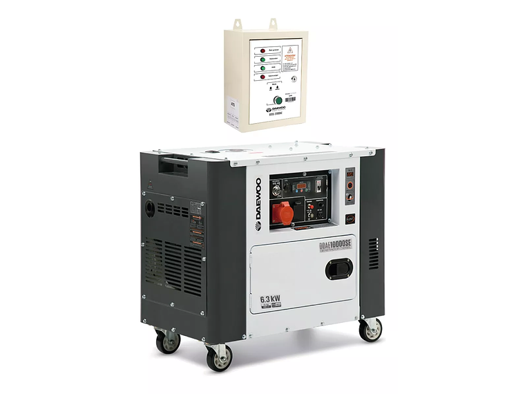 GENERADOR DIESEL 6.3KW INS 15HP + TABLERO TRANSF. ATS DAEWOO 4