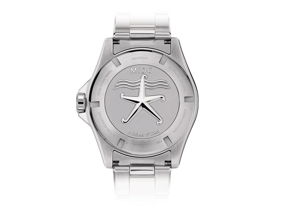 RELOJ MIDO OCEAN STAR 600 CHRONOMETER ACERO NEGRO 3