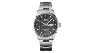 RELOJ MIDO MULTIFORT CRONO ACERO NEGRO