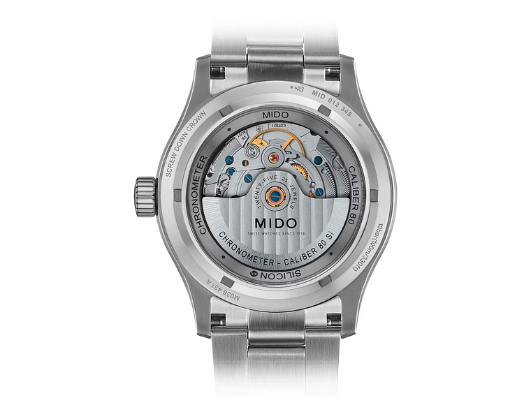 RELOJ MIDO MULTIFORT CRONO ACERO NEGRO 4