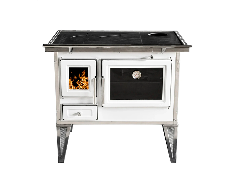 COCINA A LEÑA ALCAZAR CALBUCO L80 BLANCA 1