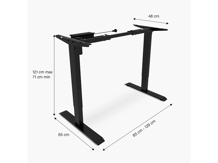 BASE FORM OFFICE COSMO 120 160 ELÉCTRICO NEGRO ACERO 6