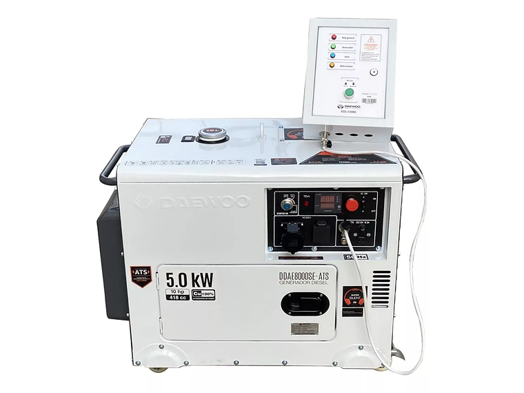GENERADOR DIESEL DAEWOO INSONORO 5 KW + TABLERO TRANSF. ATS 5