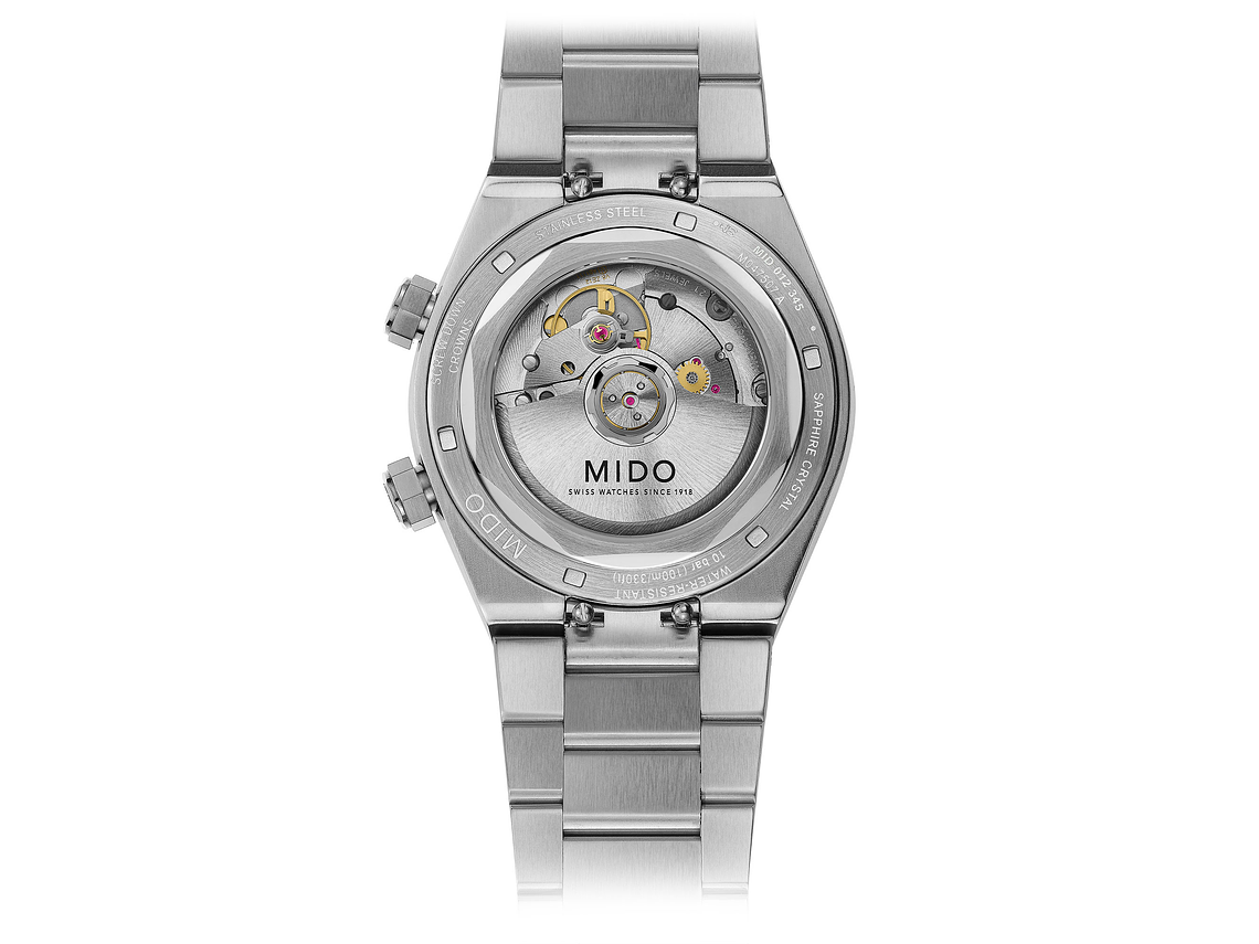 RELOJ MIDO MULTIFORT 8 TWO CROWNS ACERO 3