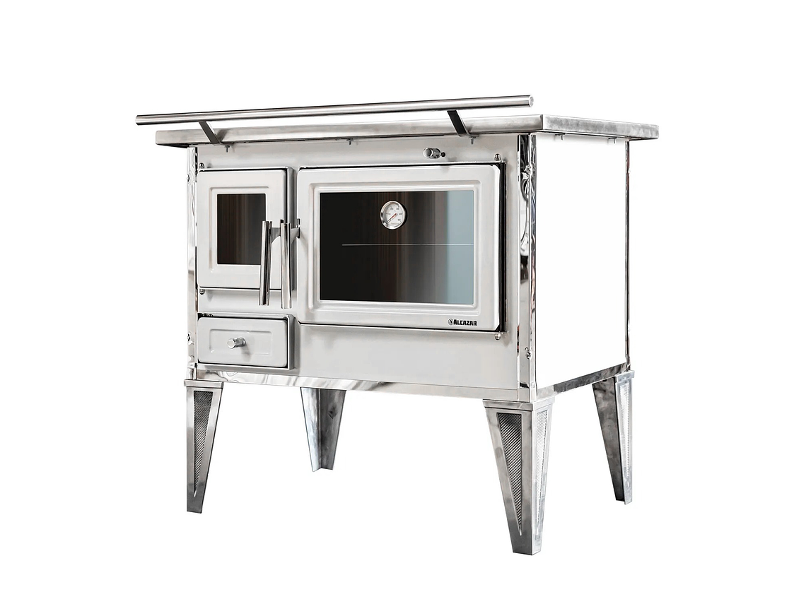 COCINA A LEÑA ALCAZAR CALBUCO L80 BLANCA 5