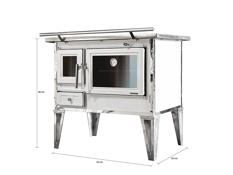 COCINA A LEÑA ALCAZAR CALBUCO L80 BLANCA 6