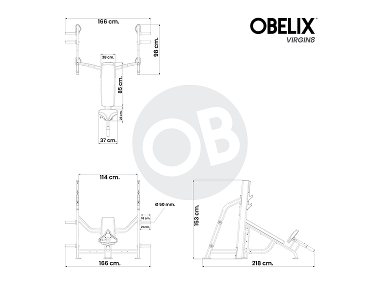Banco Olímpico Inclinado V8 Series | Obelix 3
