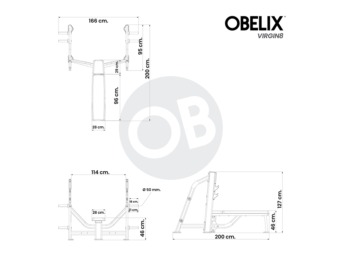 Banco Olímpico Plano V8 Series | Obelix 2