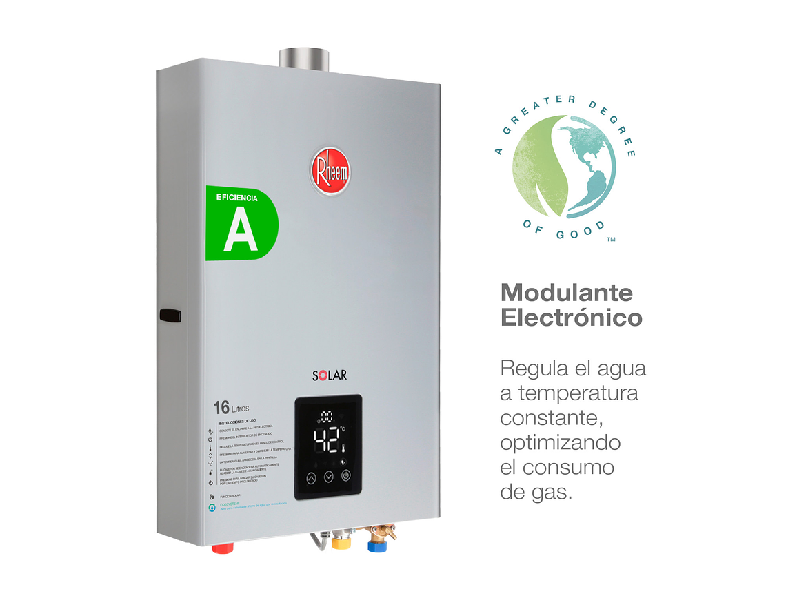 CALEFONT 16 LITROS GAS LICUADO TIRO FORZADO RHEEM 3