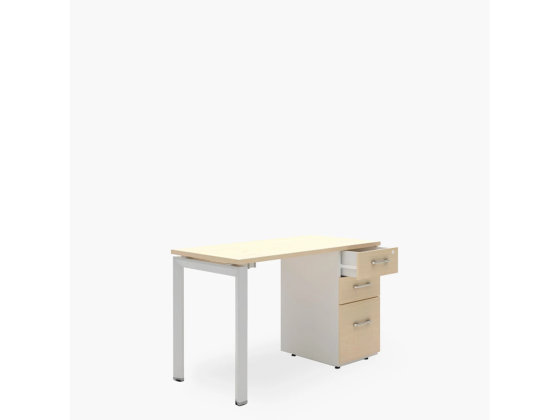 ESCRITORIO FORM OFFICE NEO 120X60 CON CAJONERA MELAMINA METAL 3