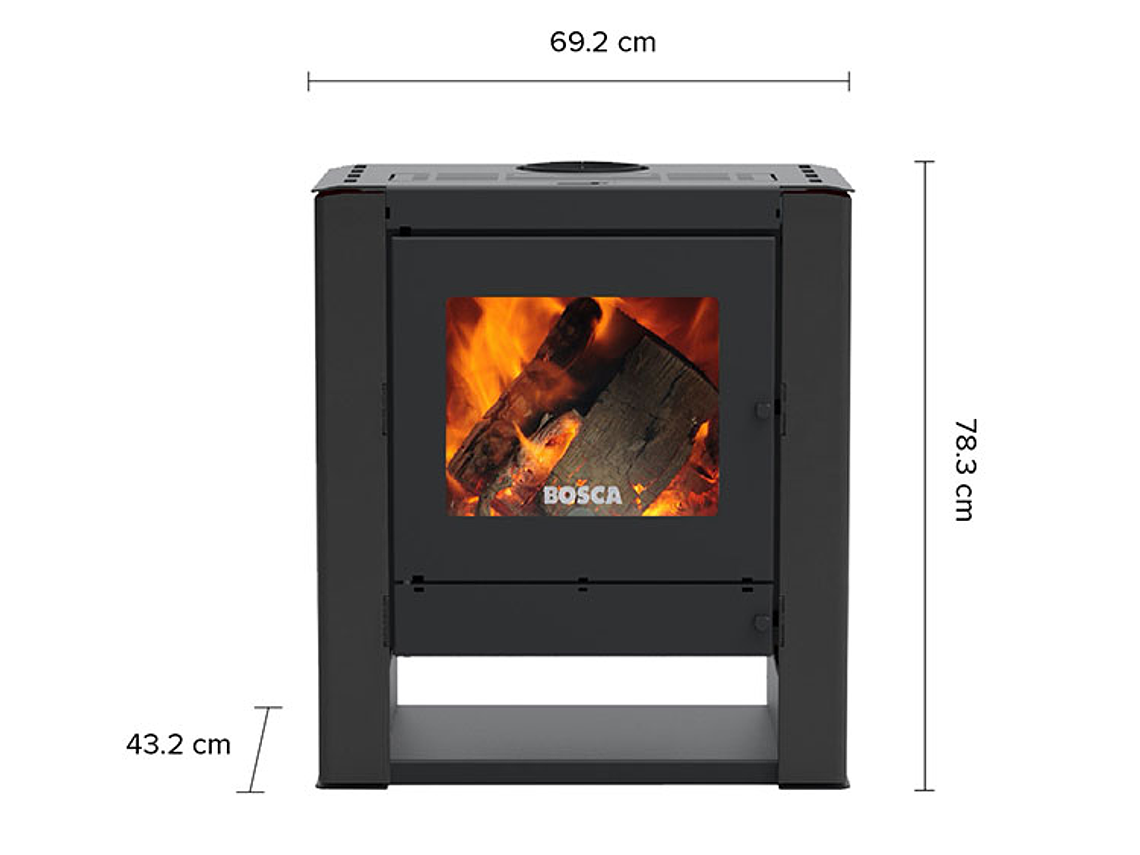 CALEFACTOR A LEÑA BOSCA GOLD 500 CHARCOAL 2