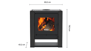 CALEFACTOR A LEÑA BOSCA GOLD 500 CHARCOAL