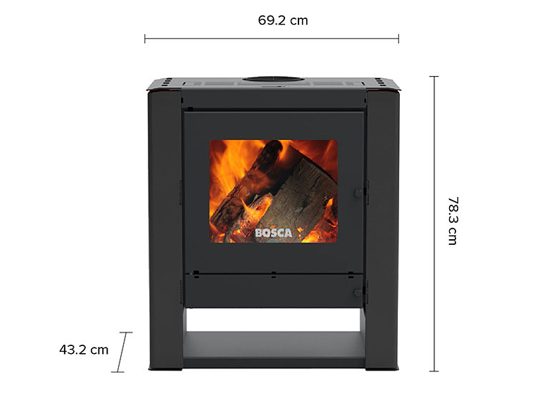 CALEFACTOR A LEÑA BOSCA GOLD 500 CHARCOAL 2