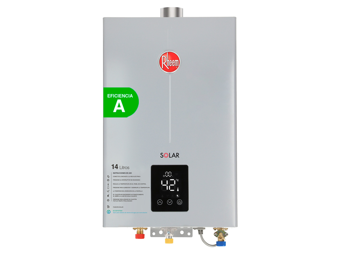 CALEFONT 14 LITROS GAS NATURAL TIRO FORZADO RHEEM 1