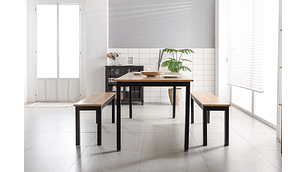 ESCRITORIO NECTAR MADERA ACACIA Y 65*150*80CM METAL