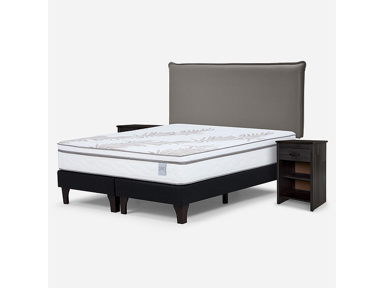 CAMA EUROPEA NEO PLUS KING + MUEBLES MAURICE 2