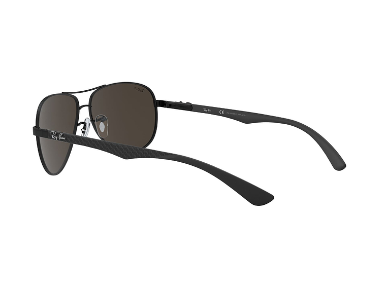 LENTES DE SOL NEGRO ESPEJADOS POLARIZADOS RAY-BAN 6