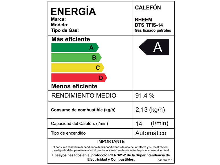 CALEFONT 14 LITROS GAS NATURAL TIRO FORZADO RHEEM 6