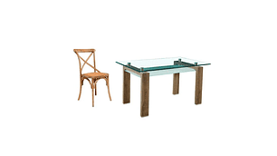 ESCRITORIO PRISMA ALBAYALDE + SILLA RETRO ALBAYALDE