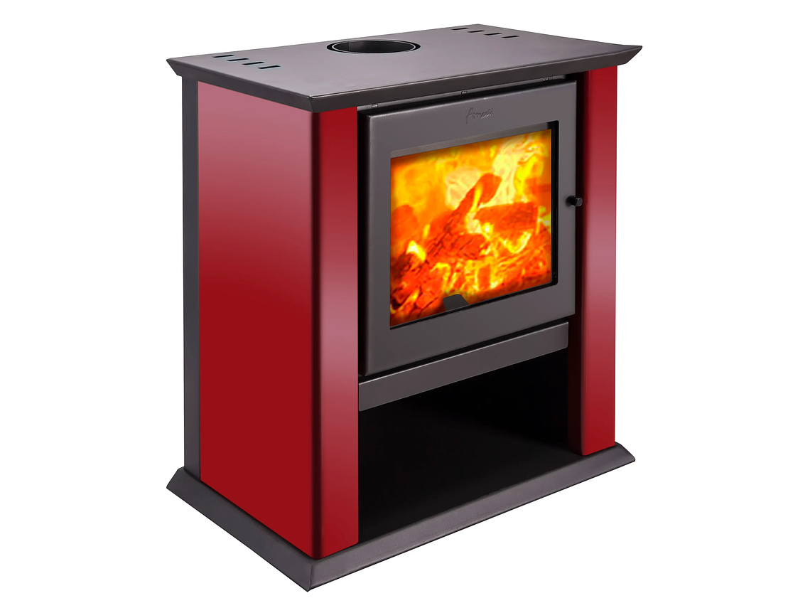 CALEFACTOR LEÑA AMESTI MODELO CLASSIC 500 ROJO 1