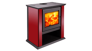 CALEFACTOR LEÑA AMESTI MODELO CLASSIC 500 ROJO