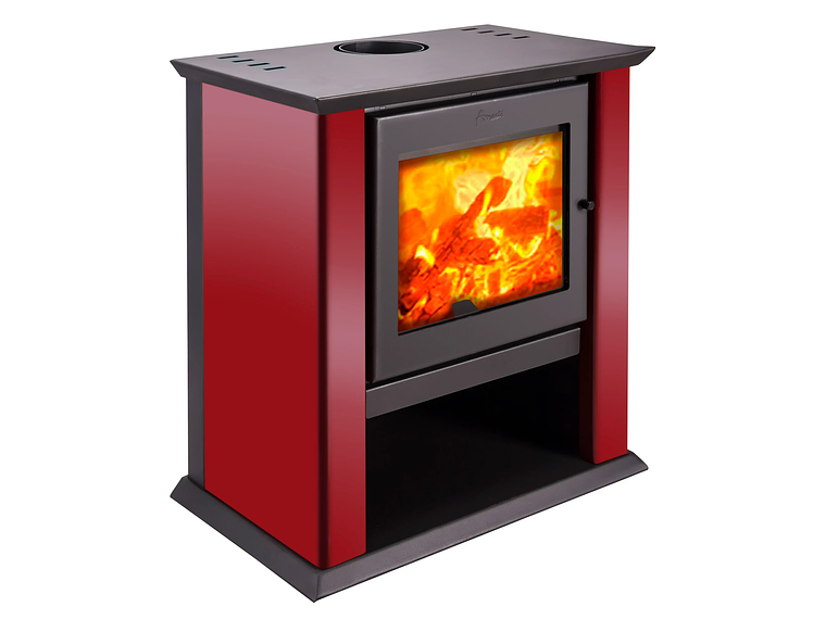 CALEFACTOR LEÑA AMESTI MODELO CLASSIC 500 ROJO 1