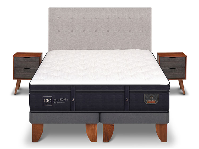 JUEGO DE DORMITORIO CIC CAMA EUROPEA SUPER PREMIUM KING + SET TIGRIS 1