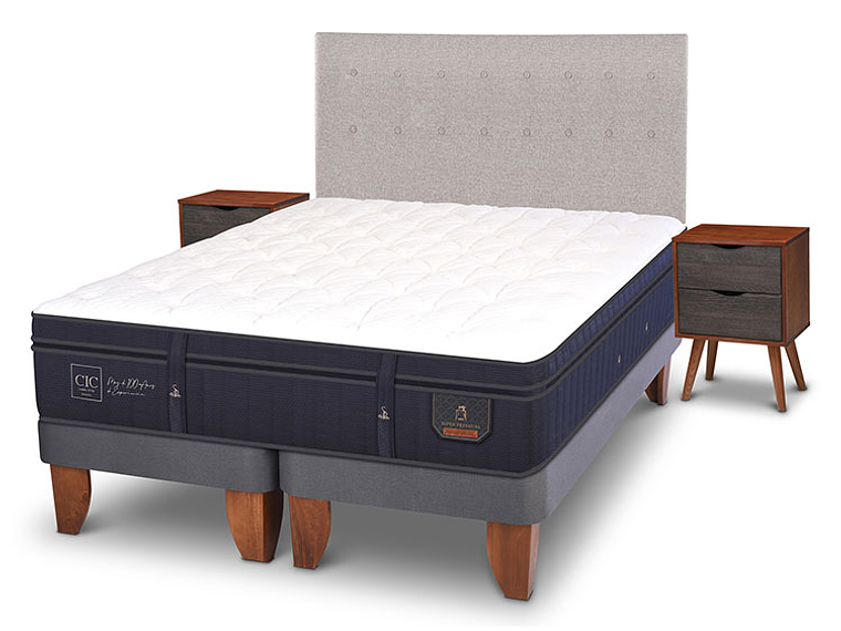 JUEGO DE DORMITORIO CIC CAMA EUROPEA SUPER PREMIUM KING + SET TIGRIS 2