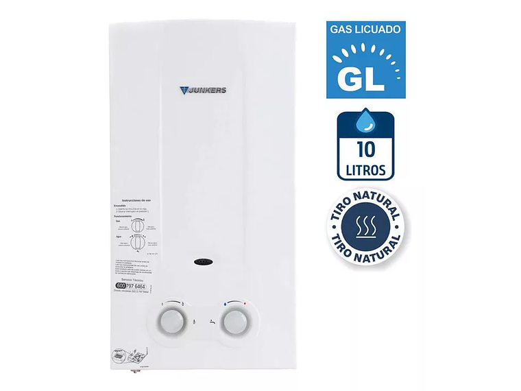 CALEFONT GAS LICUADO 10 LITROS TIRO NATURAL 2