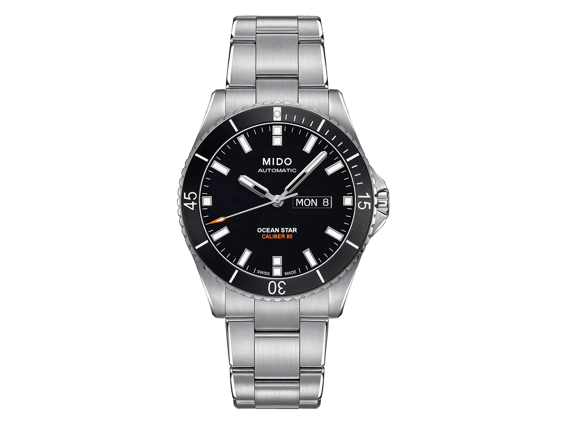 RELOJ MIDO OCEAN STAR 200 ACERO EN COLOR NEGRO 1