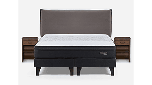 JUEGO DE DORMITORIO ROSEN CAMA EUROPEA TEMPO KING GRAFITO + SET MAURICE CHOCOLATE