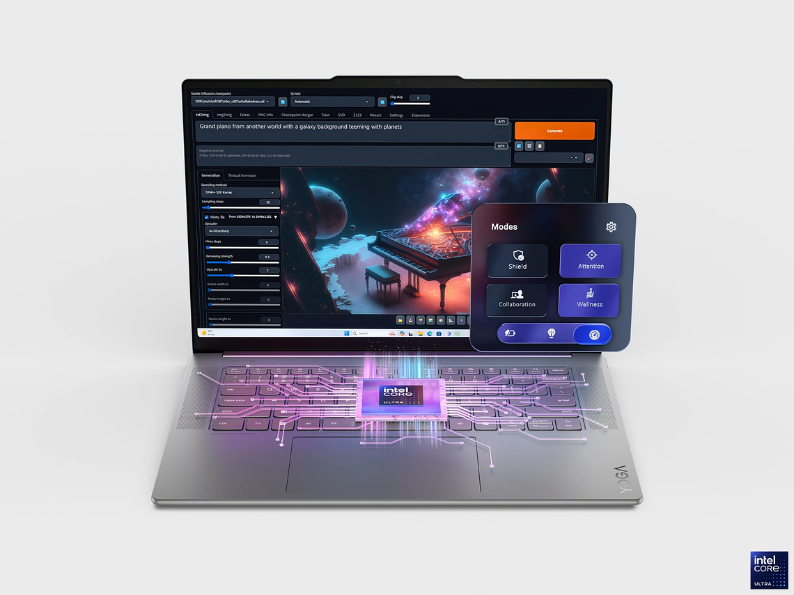 NOTEBOOK YOGA SLIM 7I 9NA GEN INTEL CORE ULTRA 7 32GB RAM 1TB SSD 15,3' 2.8K WINDOWS 11 6