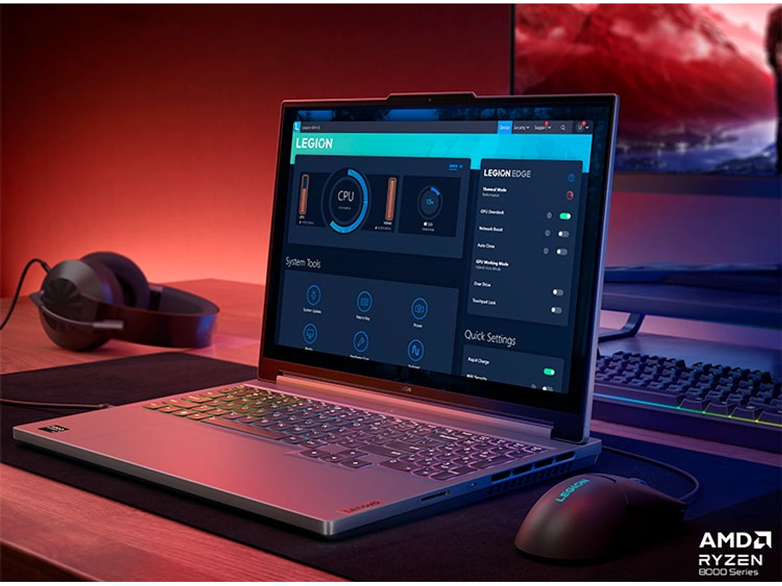 NOTEBOOK LENOVO LEGION SLIM 5 AMD RYZEN 7 16GB RAM 1TB SSD NVIDIA RTX 4060 16” WQXGA 5