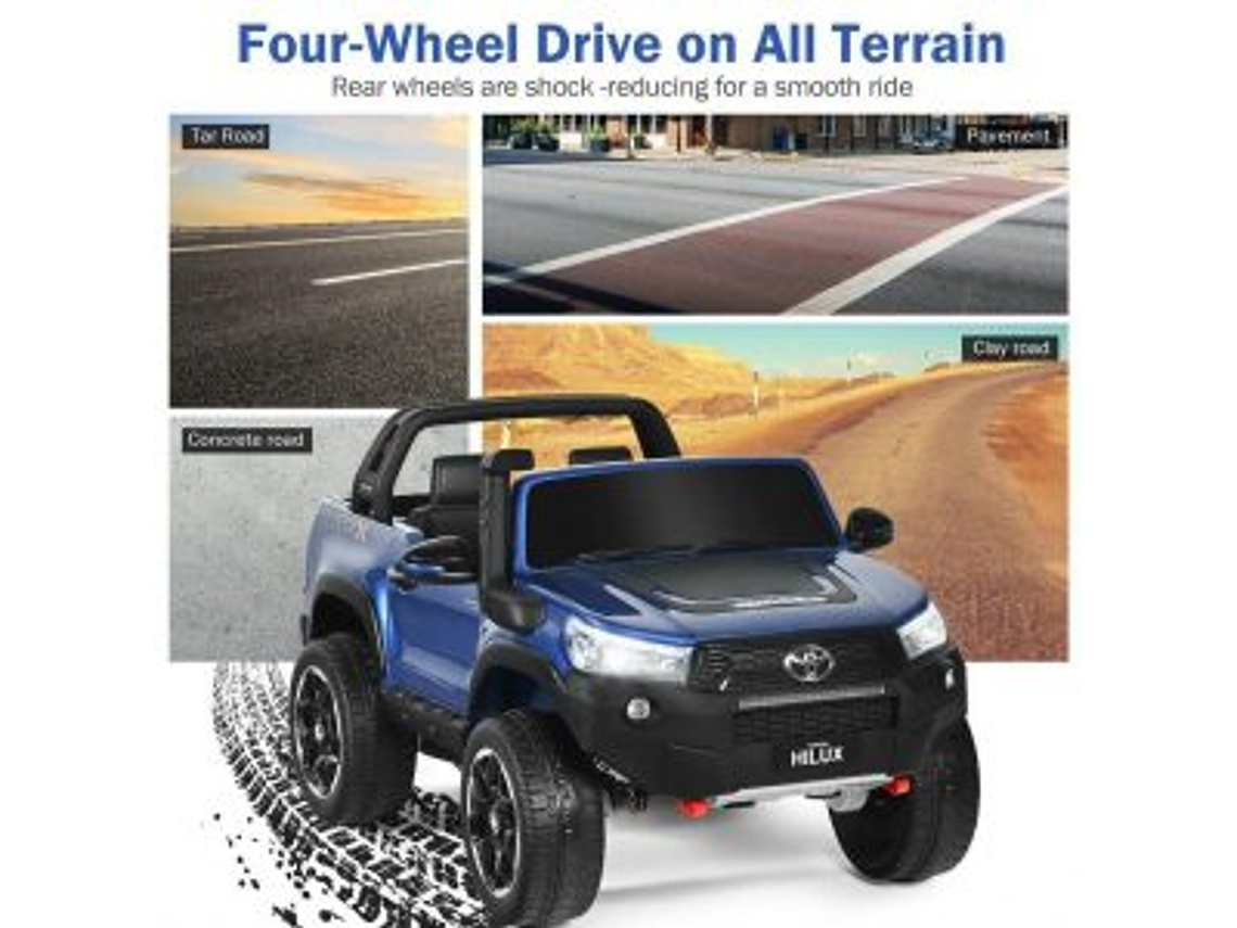 AUTO TOYOTA HILUX RUGGED X 12V BLUE PINTURA REAL 4
