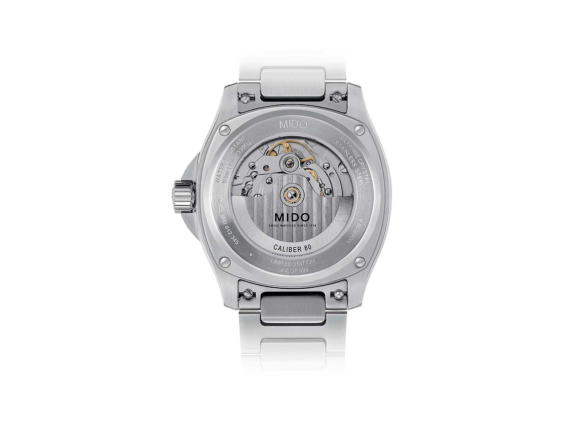RELOJ MIDO MULTIFORT POWERWIND ACERO EN COLOR NEGRO 3