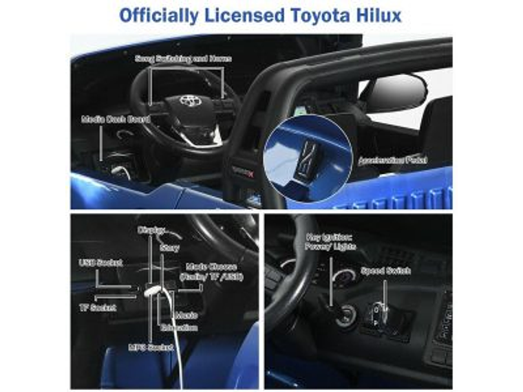 AUTO TOYOTA HILUX RUGGED X 12V BLUE PINTURA REAL 9