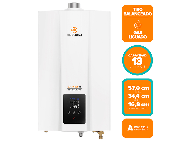 CALEFONT GAS 13L GL BALANCED ECO MADEMSA TIRO BALANCEADO 3